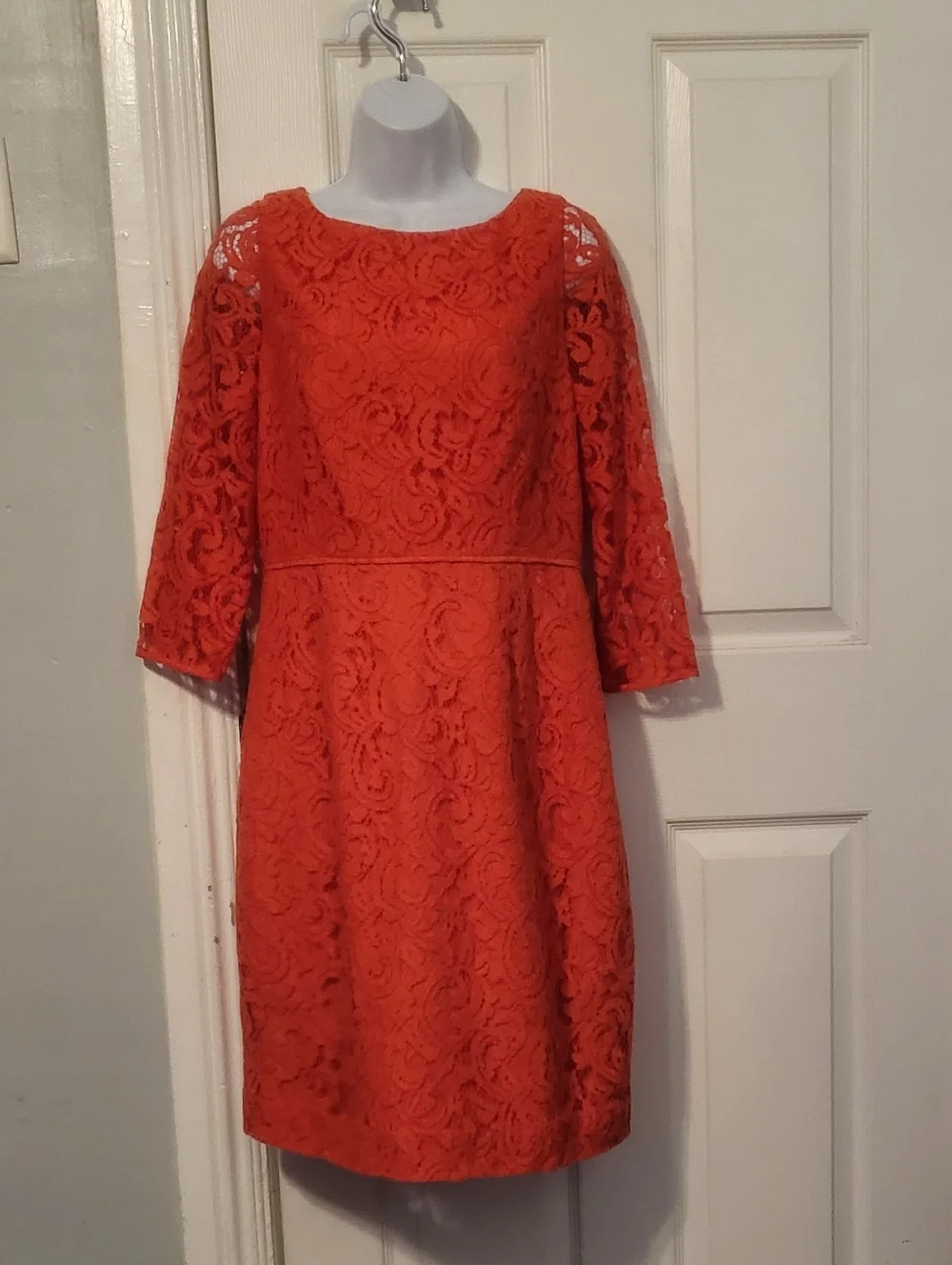 J. Crew Lace 3/4 Sleeve Sheath Dress